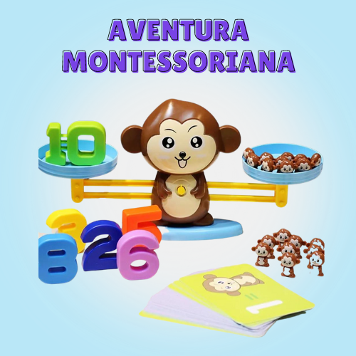 Balança dos Macacos Matemáticos - Brinquedo Educacional