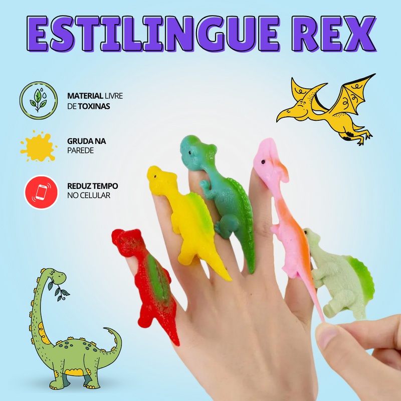 Estilingue Rex™ - Dinossauro que Gruda na Parede