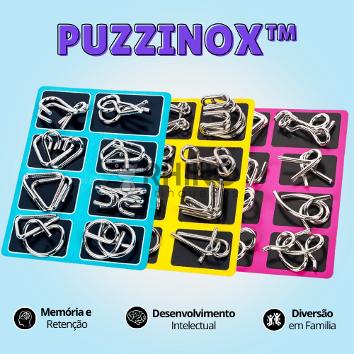 Kit Quebra Cabeça Retrô de Aço - Puzzinox™