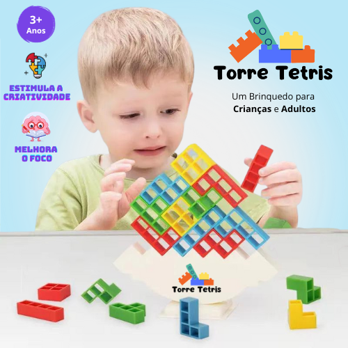 Jogo Tetris em Equipe para Crianças e Adultos - Torre Tetris™