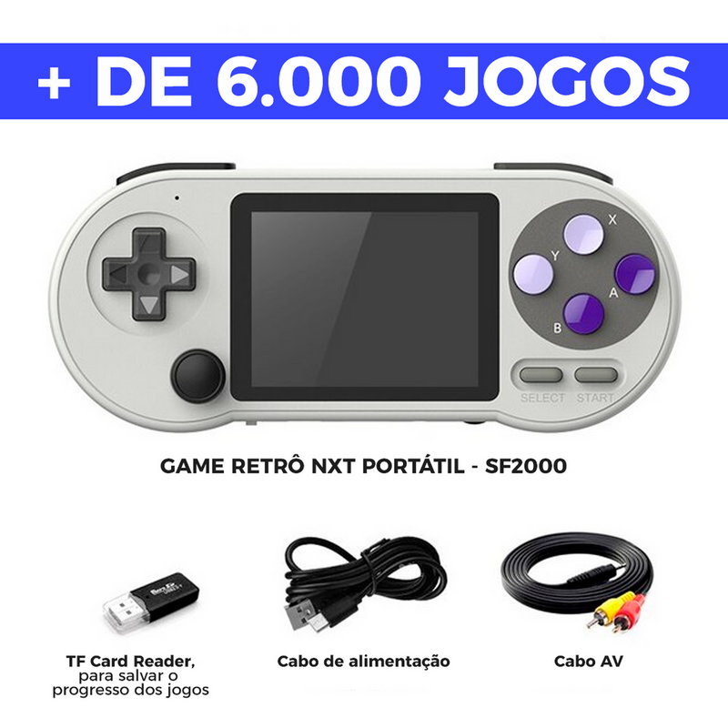 Game Retrô PlayPort™ Original com + de 6000 Jogos