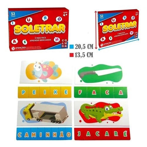 Jogo Educativo - Soletrando com 52 peças