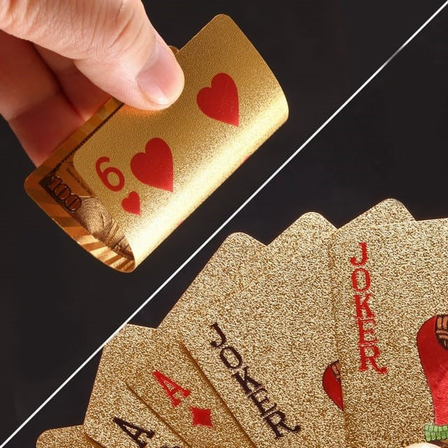 Baralho Dolar Dourado Ouro - À prova D'agua Poker Truco