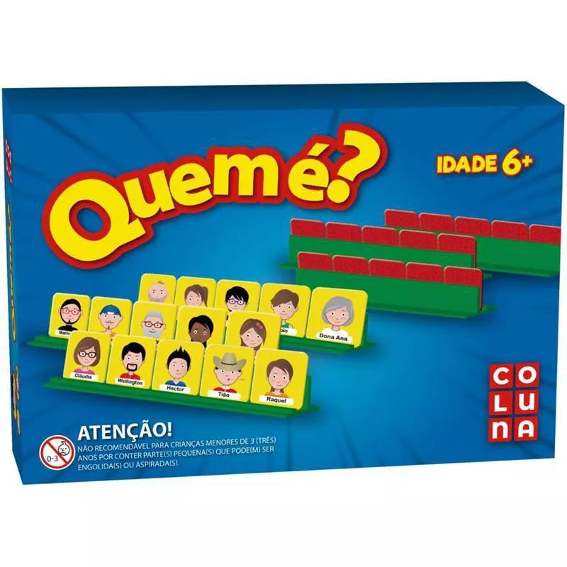 Jogo Quem é? (Estilo Cara a Cara) - 40 Personagens + 20 Cartas e 08 Suportes